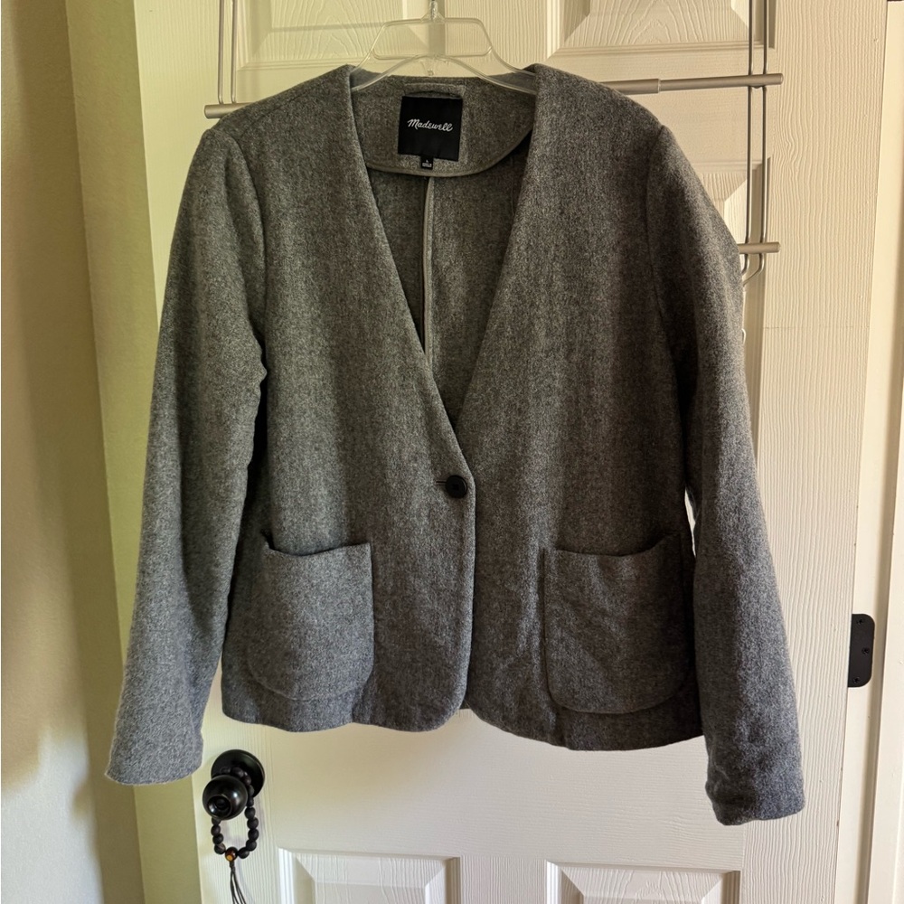 Madewell Women's Gray Sweater Blazer